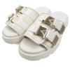 Pristine BOTTEGAVENETA Sandals Flash Double Belt White Nylon Mens 43 690034 Used