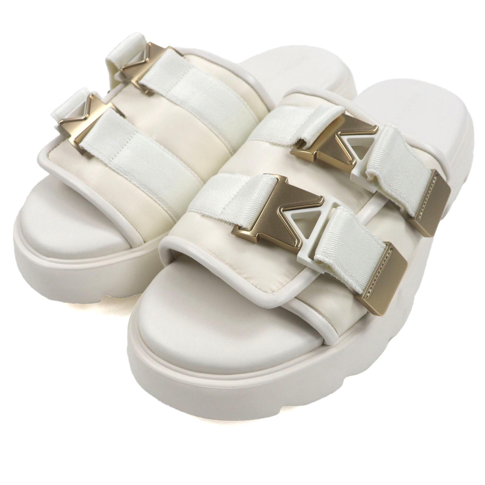 

Pristine BOTTEGAVENETA Sandals Flash double belt white Nylon mens 43 690034 Used