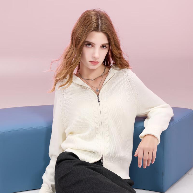 

Sancai 2025 Winter Women s Hooded Zipper Knit Cardigan XL (170/92A)