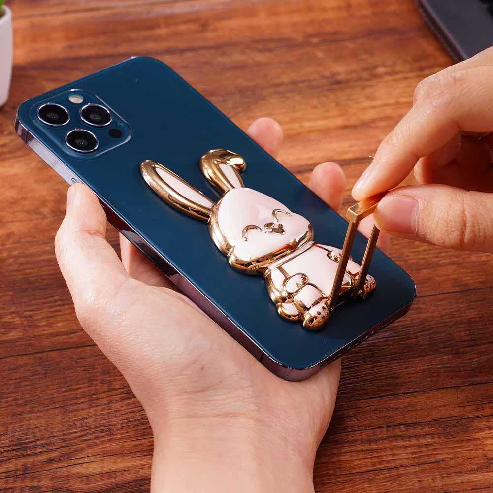 3D Králíček Držák Stojan Pouzdro na Telefon Pro iPhone 14 13 12 11 Pro Max Roztomilý Zajíček Držák na Prst Skládací Univerzální Stojan Držák