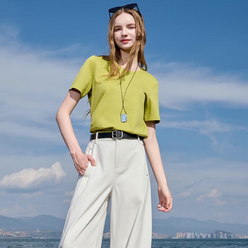 Sancai 2025 Autumn Pima Cotton Round Neck T-Shirt S (155/80A)