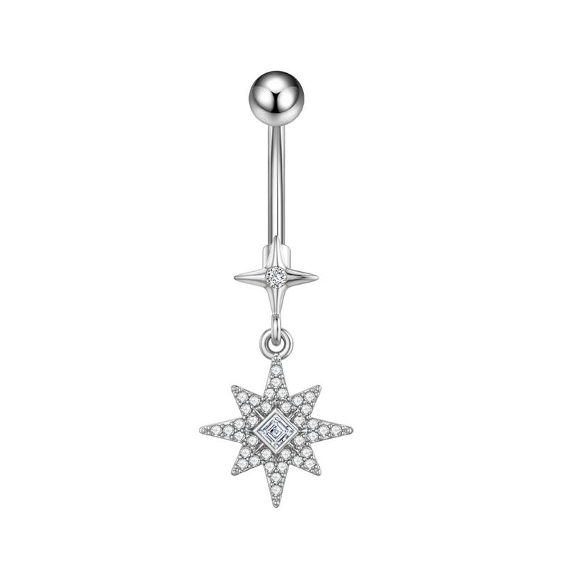 Simple Belly Button Rings Stainless Steel Butterfly Navel Piercing Barbell For Women  Belly Ring Sexy Body Jewelry