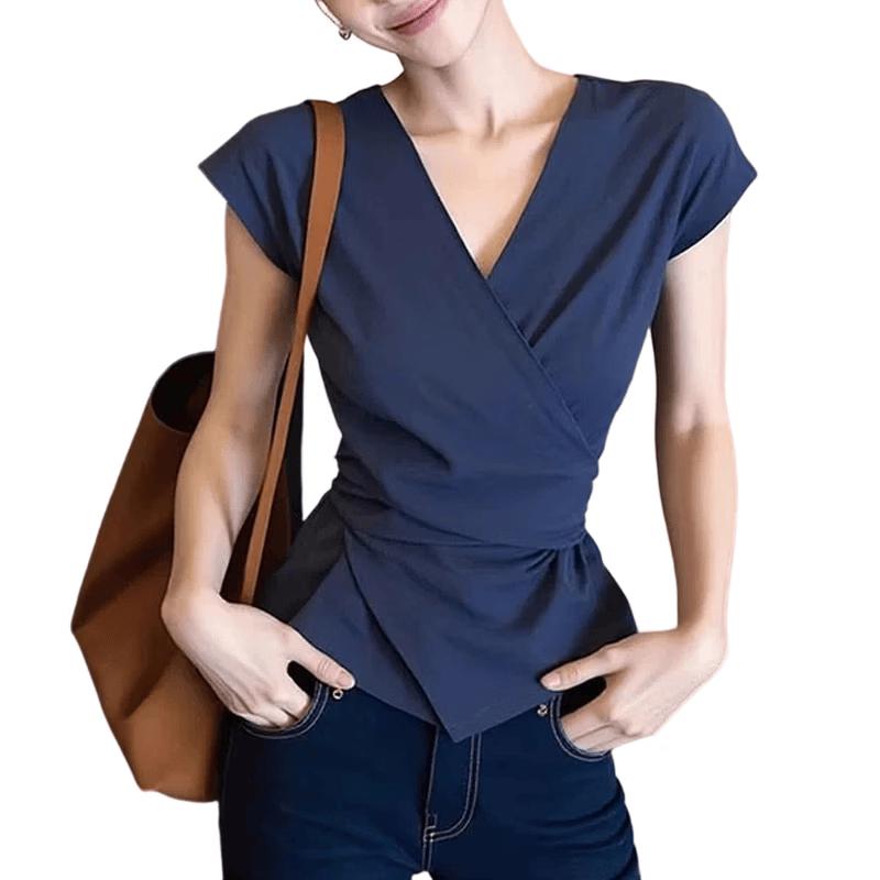 La Chapelle French Style V-Neck Slim T-Shirt XL