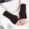 Solid Color Knitting Gloves Thicken Fingerless Glove Comfortable Women Gloves  Women