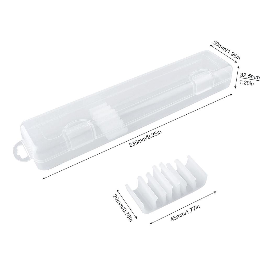 Transparent Flip PP Tableware Storage Box Portable Tableware Case for Cutlery Kit with Built In Buckle