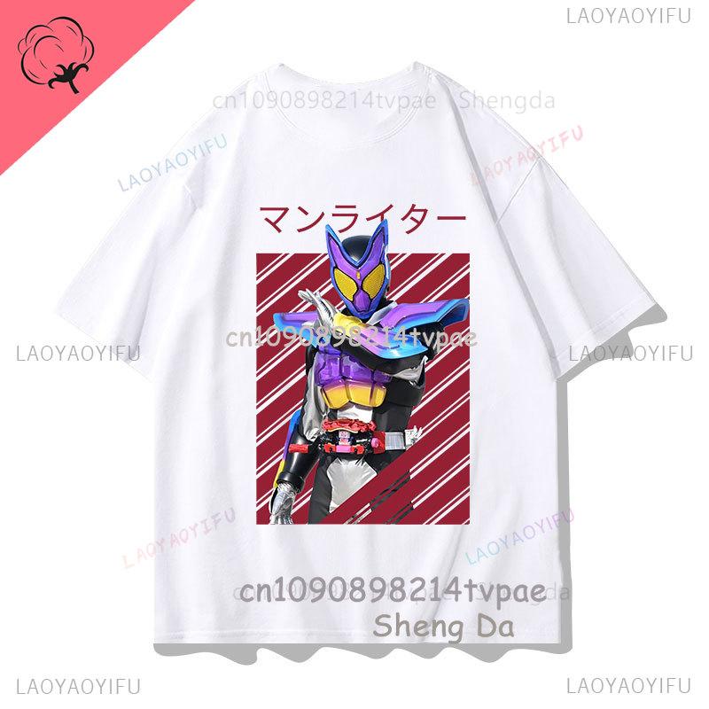 Camiseta Kaunisex Rider T Shirt Unisex Unisex Casual Cotton Crewneck Anime Print Unisexga Camisa Clothing Otaku Streetwear Anime Shirt