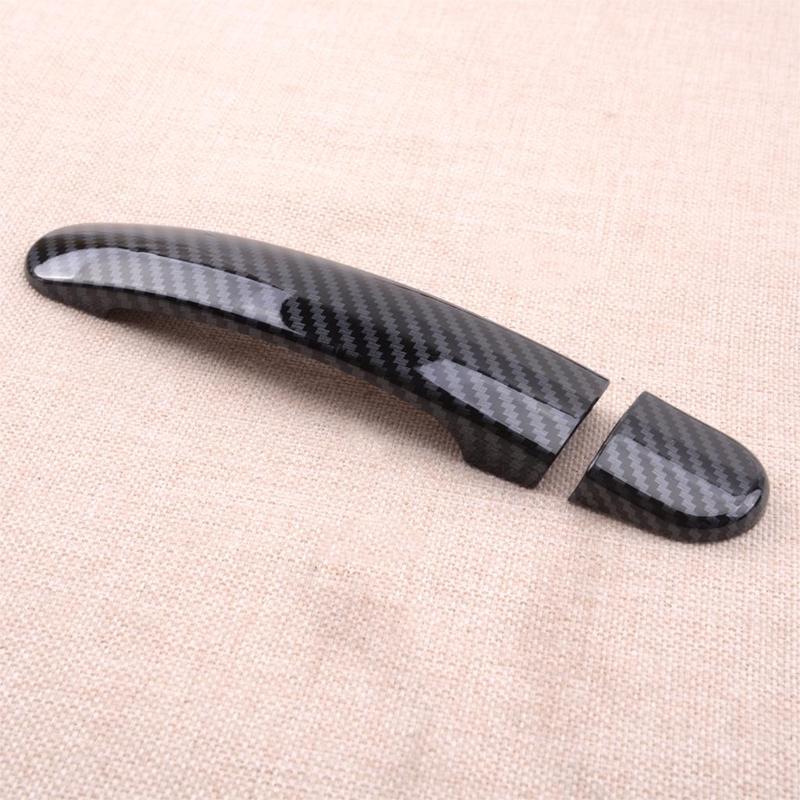 9pcs/Set Carbon Fiber Style ABS Door Handle Cover Trim Accessories Fit for VW Tiguan Jetta MK6 Polo 2012 2013 2014