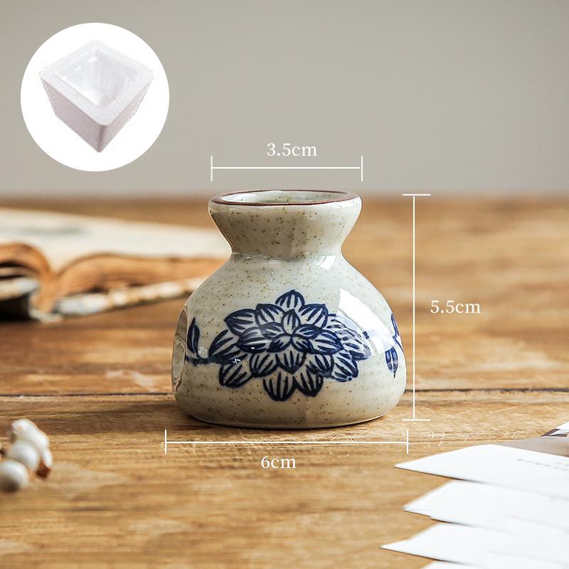 Japanischer Keramik-Zahnstocherhalter Obstspieße Behälter Glas Dose Box Vase Retro Kleine Vasen Dekor Zahnstocher Spender Box