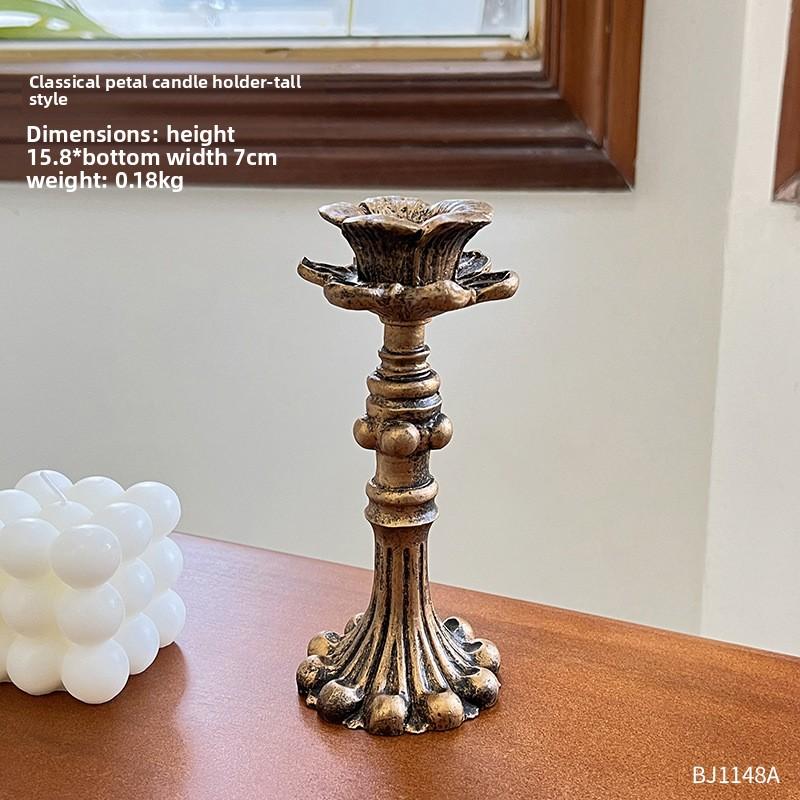 

Ретро Ностальгический Дисплей Съемка Свадьба Классический Подсвечник Petal Candle Holder High