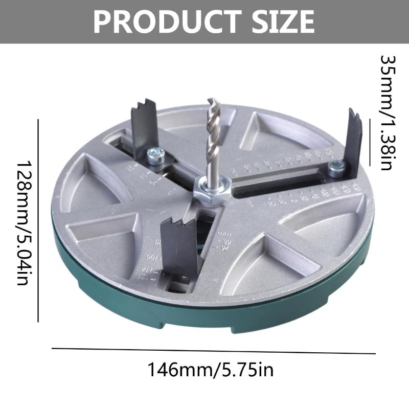 Multifunctional Adjustable Hole Saw Opener Saw Adjustable Metal Woodworking Tool Kit, 1.7"-5.1"Inch Diameter Tool