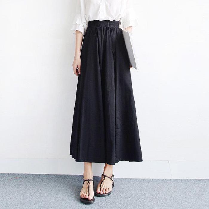 2024 Spring Japanese Style Women's Large Size A-Line Umbrella Skirt with Big Swing, Hong Kong Fashion