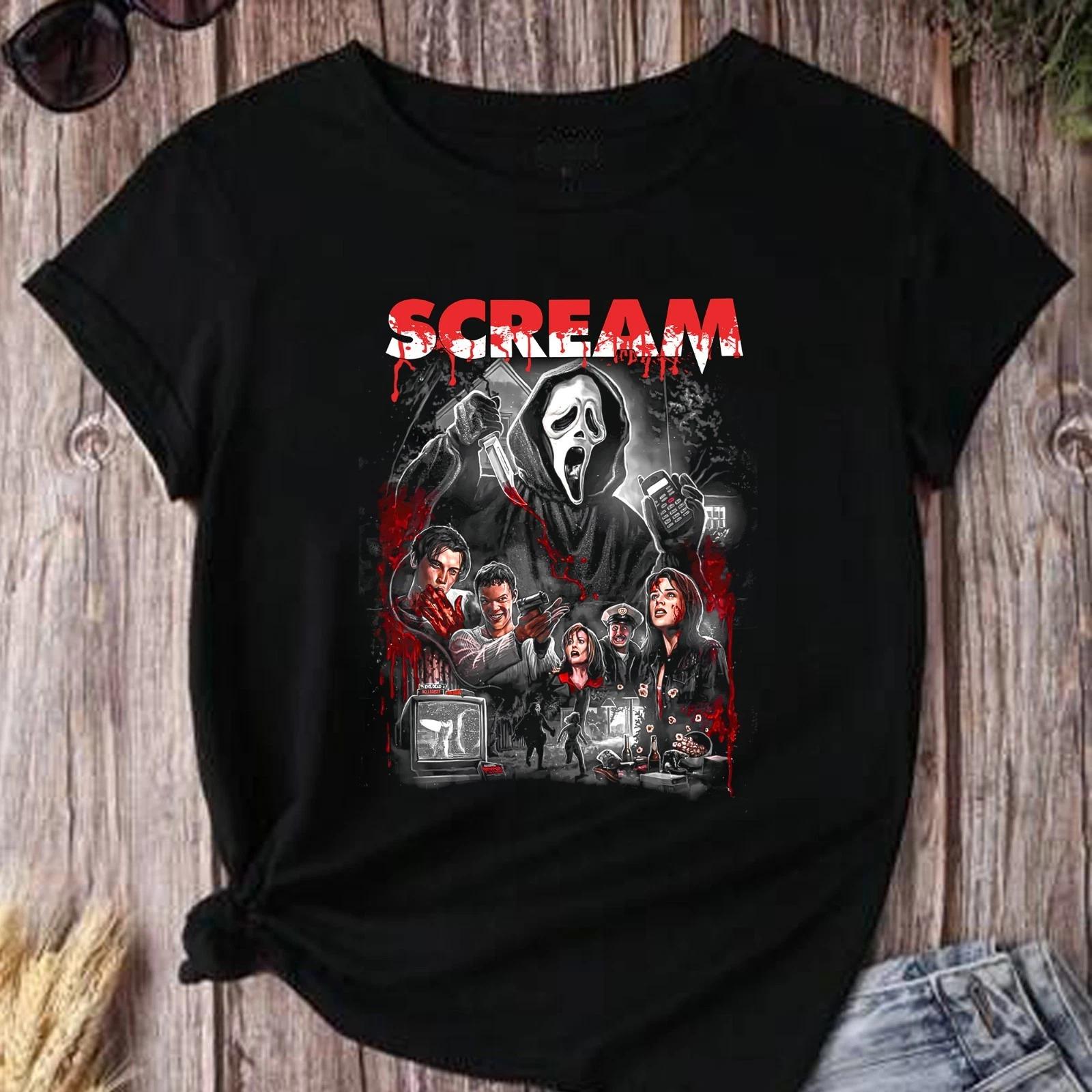 

Vintage Scream Tour Shirt, Retro Ghostface Scream 1996 Tee, Horror Movie Fans L
