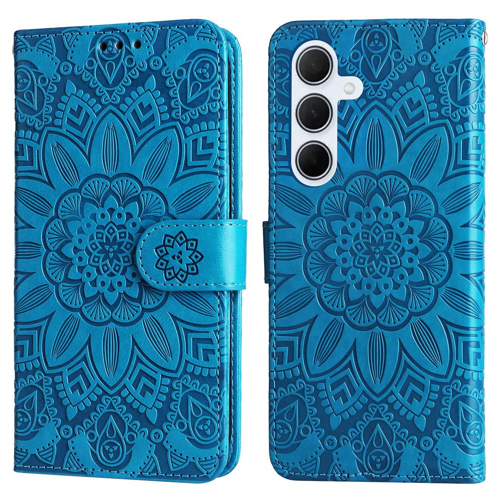 For Samsung Galaxy M35 5G Wallet Case PU Leather Sunflower Phone Cover Stand View