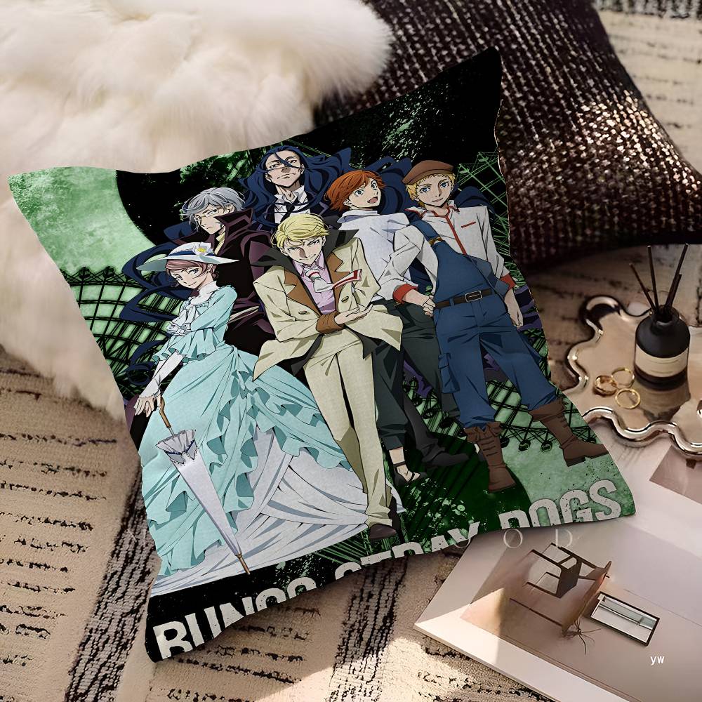 Anime Bungo Stray Dogs pillow cover sofa cushion cover home room decoration children gift