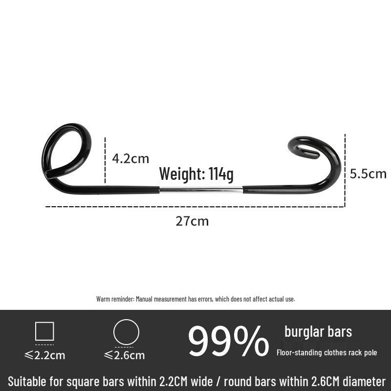 

Крючки-косички из нержавеющей стали с противоскользящим покрытием для балкона, без пробивания отверстий, противокражные, с высокой грузоподъемностью для окон и прикроватного использования