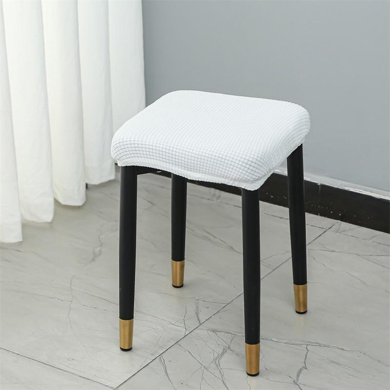 Elastic Chair Seat Cover Thickened Small Stool Cover Home Stool Cover Dustproof Dining Chairs Slipcovers Seat Case Home Decor