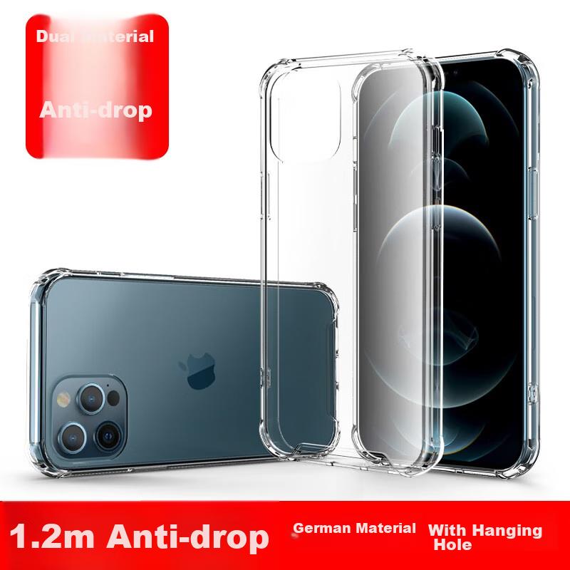 IPhone 12 Pro Max Case, Shockproof Protective Cover, 6.7-Inch Full Coverage Soft with Air Cushion, Dual Material Anti-Drop, High Transparency