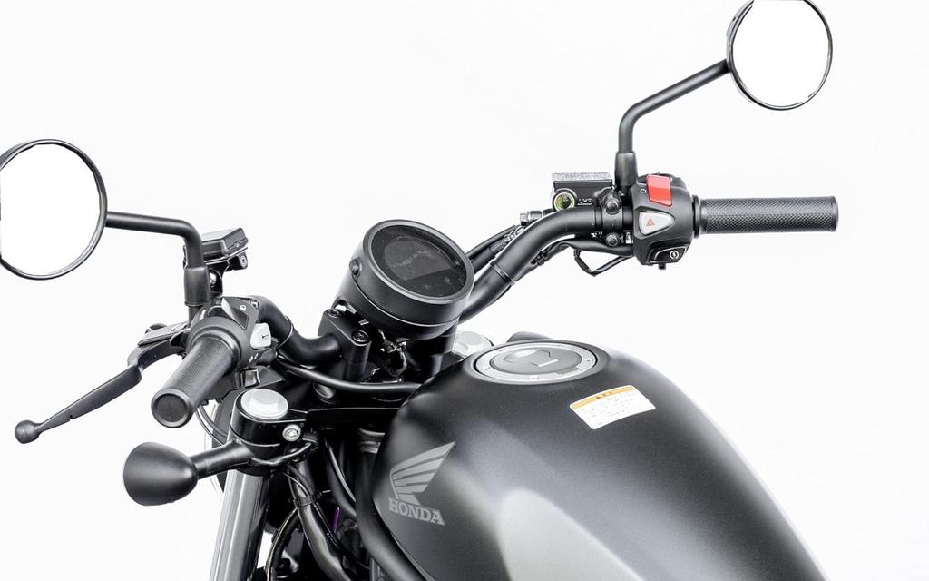 Kijima Rebel Motorcycle Parts Matte with Mounting Part Number 250/S ('25-/8BK-MC49) Handlebars, Steel, Black, Holes, 204-3400