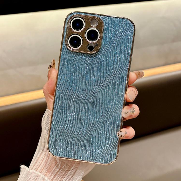 iPhone 16 Pro Max Electroplated Glitter Water Ripple Full Coverage Protective Case