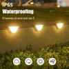 Warm Light LED Solar Step Lamp Path Stair Outdoor Garden Lights Waterproof Balcony Light Decoration for Patio Stair Fence Light