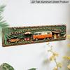 2D Flat, Vintage Camper Van & Retro Outdoor Wall Sign - Metal Rustic Decor Suitable for Bars, Living Rooms, Campgrounds, Christmas & Thanksgiving