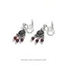 Dreamcatcher Tassel Earrings for Women - Wine Red Beads, Hanfu Style, High-End Design
