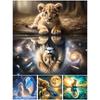 Animal DIY No Frame Acrylic Oil Painting Numbers Kit 40*40cm Canvas Acrylic Filling Painting Kit for Adults Gifts Home Decor
