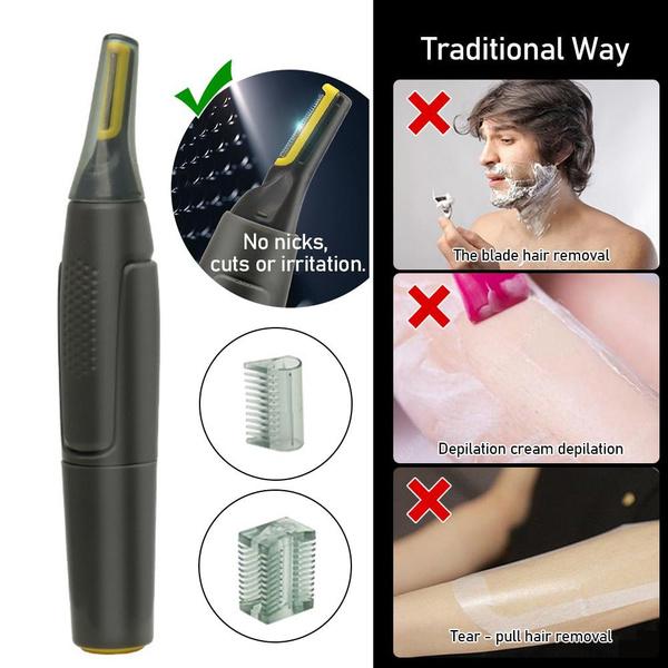 Nesehårtrimmer Redskap Barbermaskin Clipper Ørehals Øyenbrynstrimmer Barbermaskin Mann Kvinne Clean Trimmer Razor Remover Kit