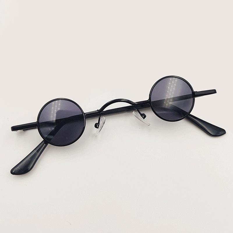 Retro Round Small Frame Mirror Glasses: Hip Hop Street Style Mini Sunglasses