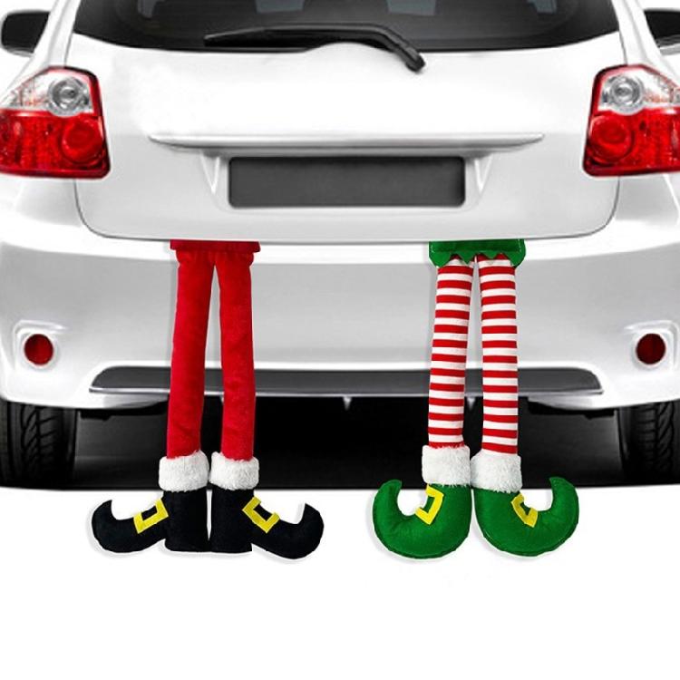 Easy Installation Elf Santa Leg Car Trunk Clip Decoration Christmas Ornament Holiday Party Decoration