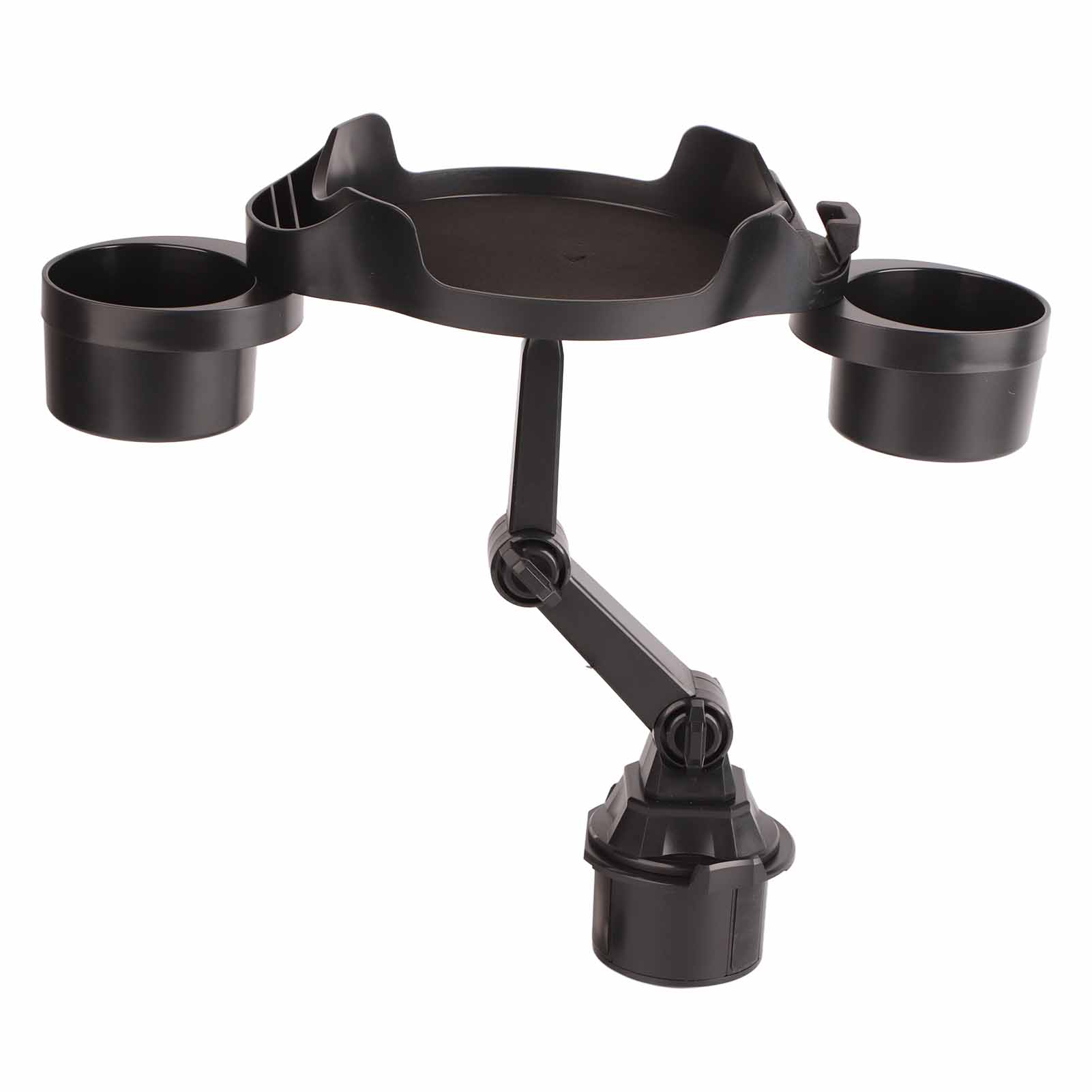 

Автомобильный подстаканник-подставка регулируемый со слотом для телефона черный портативный прочный для автопутешествий