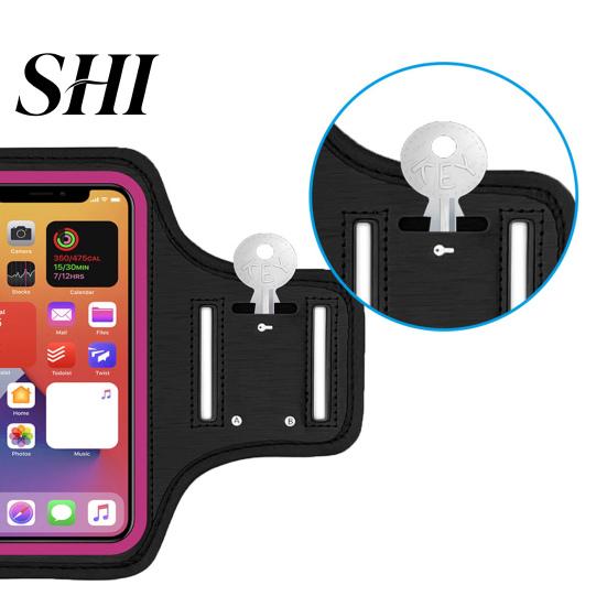 Sports Armband Bag Running Phone with Pocket for Earbuds Car Keys Reflective Arm Strap Sweat-proof Mobile Holder Outdoor Jogging Cycling Accessories