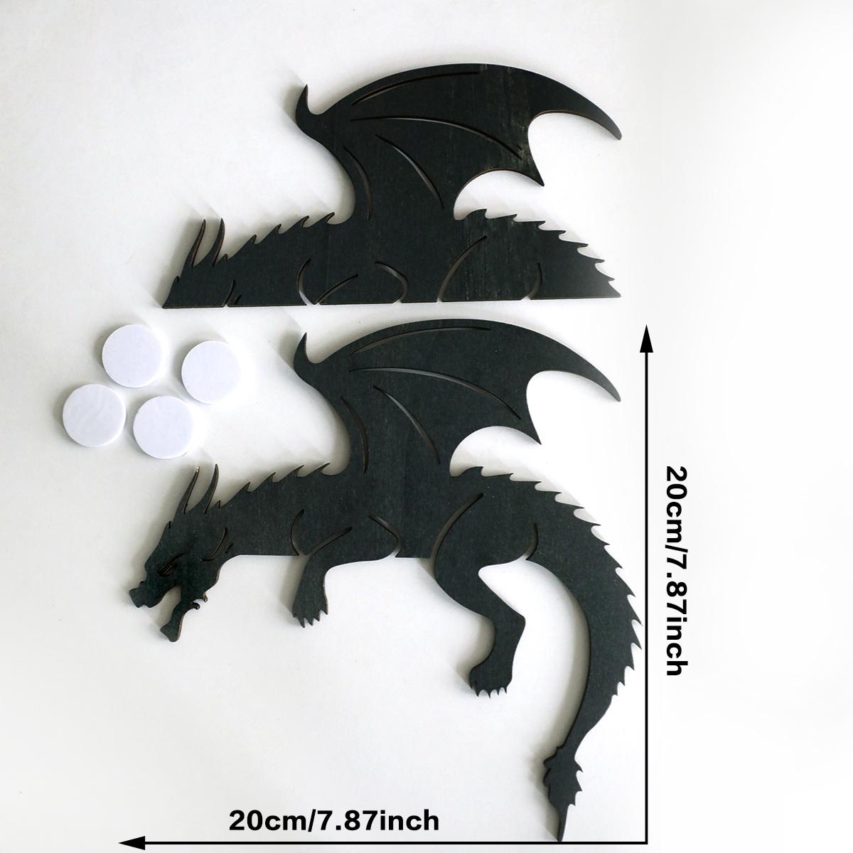 

Black Dragon Door Topper Decor, Gothic Wall Art Ornament, Wooden Fantasy Home Hanging Decoration for Bedroom & Living Room Gift