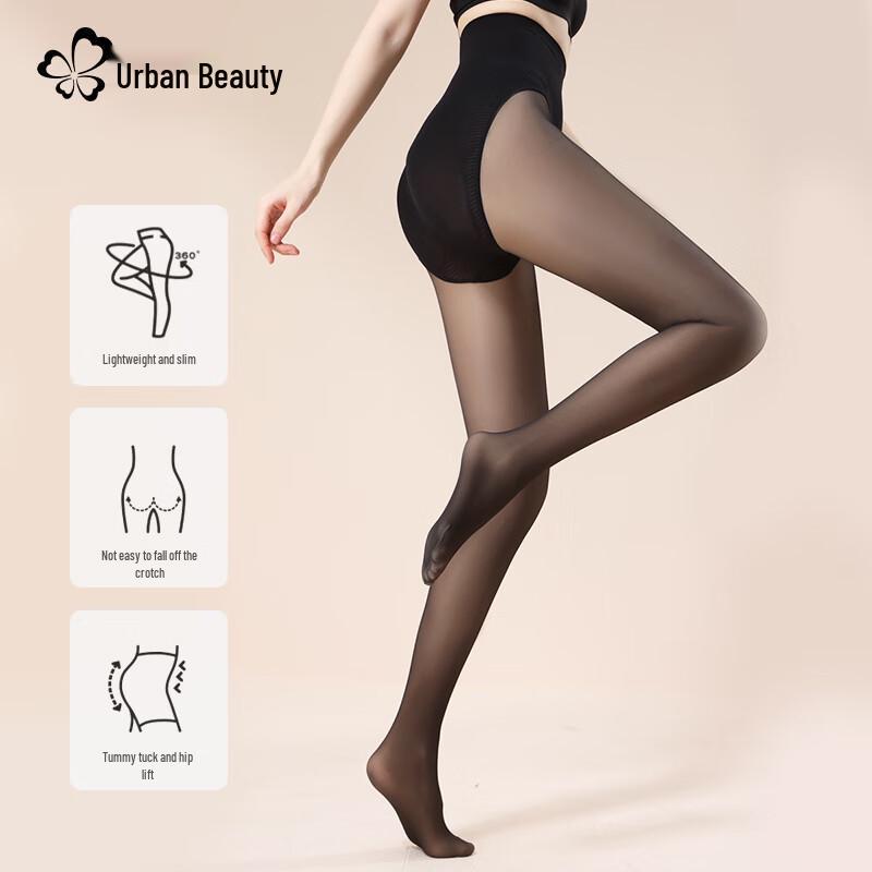Urban Beauty Women's High Waist Sheer Footed Tights
