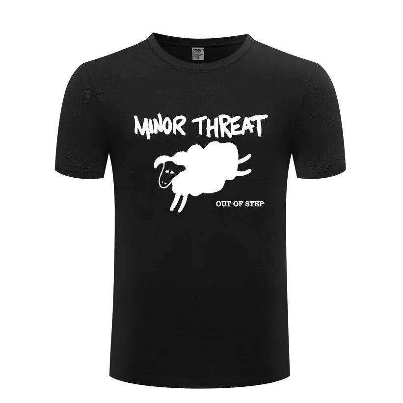 

Футболки в стиле панк-рок MINOR THREAT Out Of Step, унисекс, хип-хоп, с коротким рукавом, хлопковая футболка унисекс с круглым вырезом, крутые забавные уличные футболки