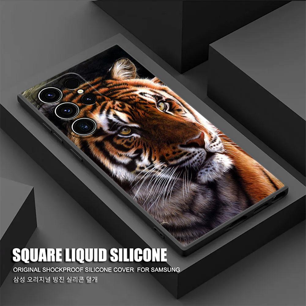 Wolf Lion Tiger Animal Cute S25 Ultra Case For Samsung Galaxy S25 S24 S23 S20 S21 FE S22 Ultra S10 Plus 5G Case Soft Phone Cover