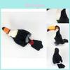 Realistic Plush Toucan Stuffed Animal Bird Toy 30cm Black Children's Doll Decoration