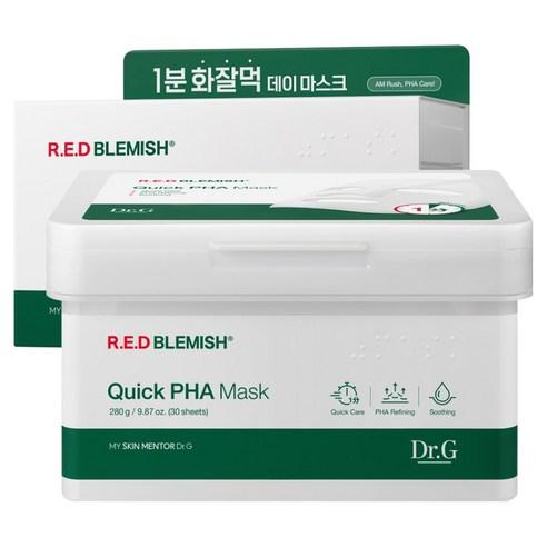 [Quick Soothing] Dr.G Red Blemish Quick PHA Mask Gentle Exfoliating & Soothing Sheet Mask 30pcs