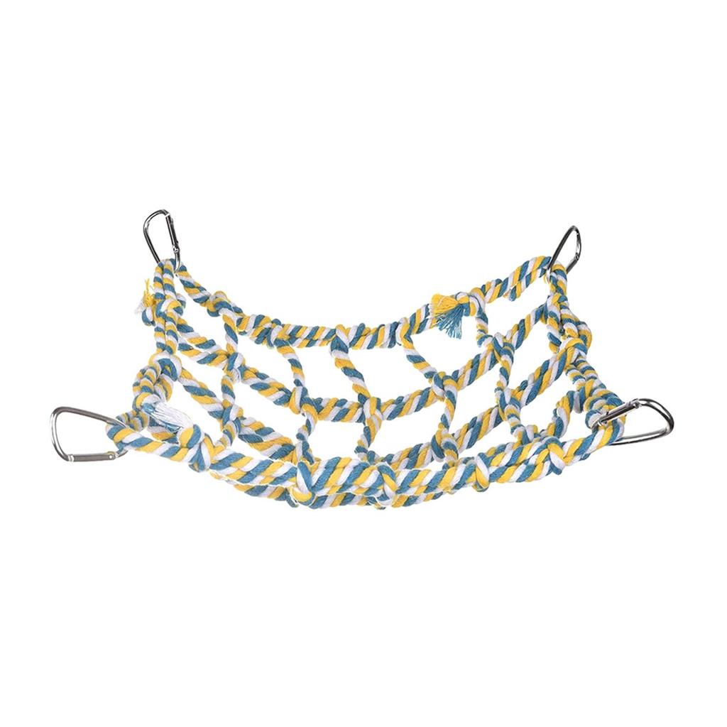 Pet Hanging Hammock Bird Rope Animal Rope Net Toy Rat Climbing Rope Net for Grey
