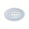 Oval Silicone Soap Dish with Self Draining Multifunctional Bathroom Storage Rack Holder for Sink Counter Organizer