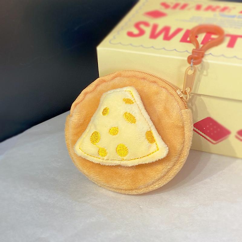 

Милый мультяшный плюшевый сырный чехол для наушников брелок для монет кошелек для женщин и детей сумка для монет на молнии A1