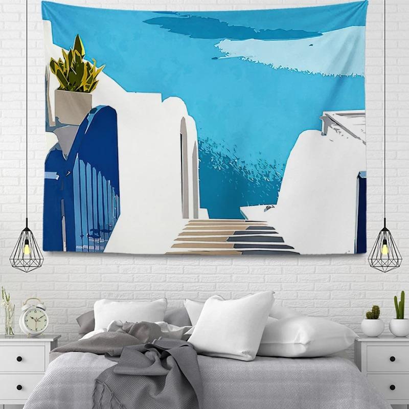 Мультфильм переулок уличного узора гобелен украшение стены дома гобелен офис гостиная — фото 6