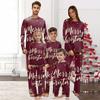 Christmas Printed Round Neck Parent-Child Long Sleeve Long Pants Home Clothes Set
