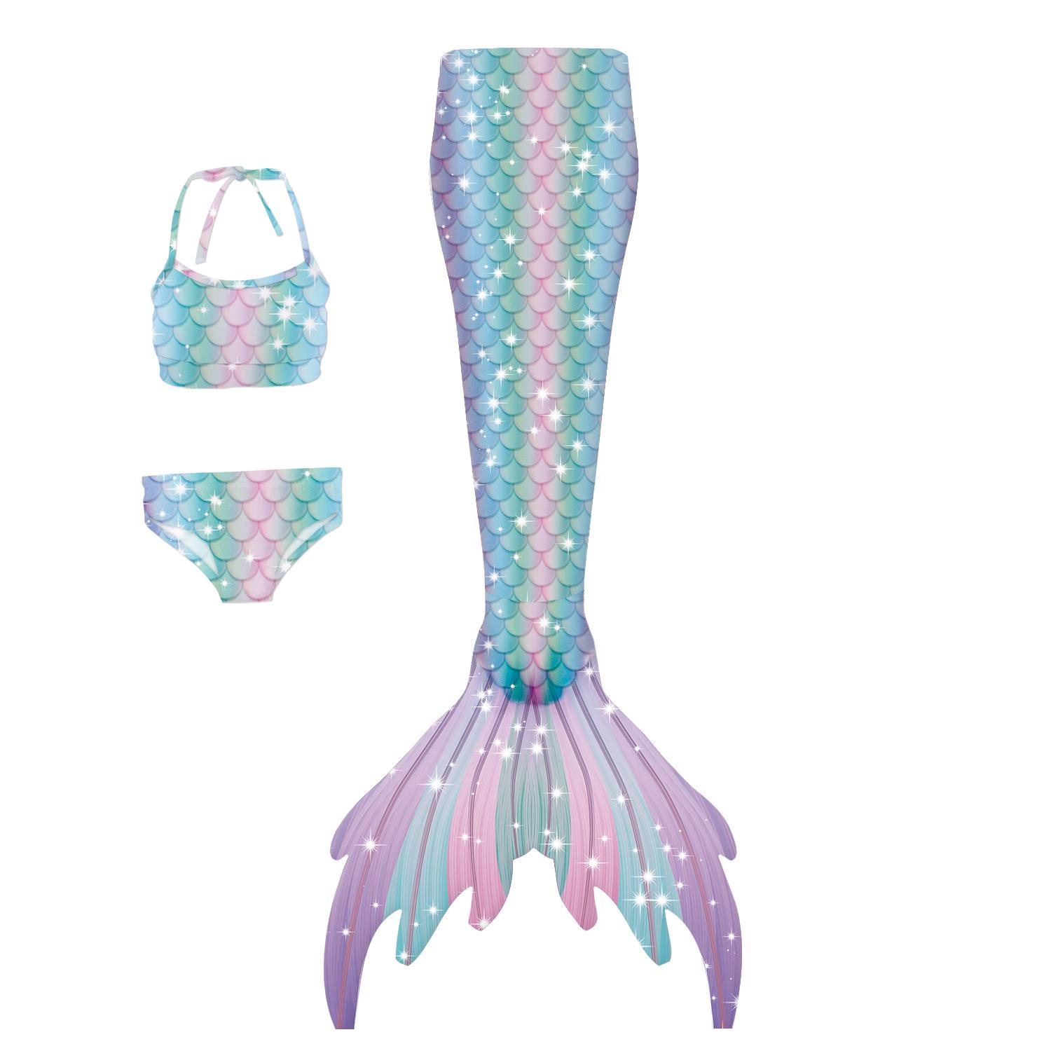 The BAY Zeemeermin Prinses Zwempak Kostuum met Staart voor Kinderen - Nieuwe Stijl voor Meisjes 120 cm
