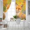 Two Foxes With Maple Leaves In Autumn Blackout Curtains For Living Room Bedroom Window Treatment Blinds Drapes