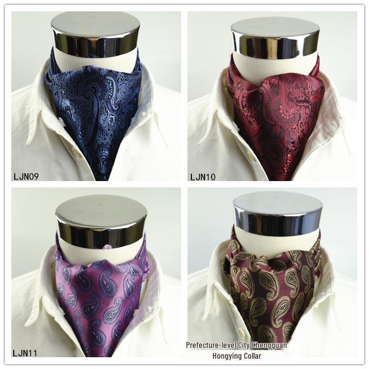 Herren Seide Gestreift Gepunktet Doppelseitiger Mode Schal