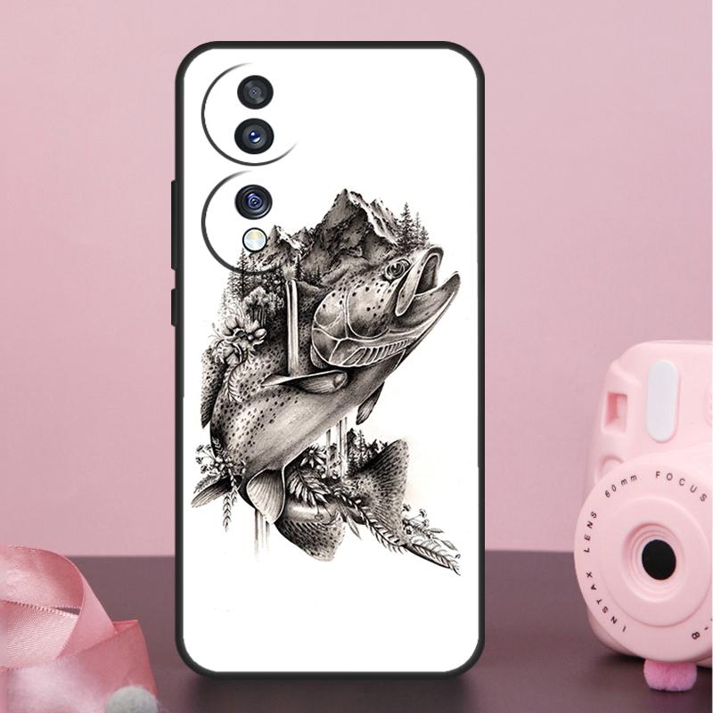 

Винтажный Чехол для Рыбалки на Форель Для Honor 400 200 Pro 50 70 90 X9a X9b X9c X9d X8a X8b X8c Magic 8 Pro 5 6 7 Lite Чехол Honor X8c