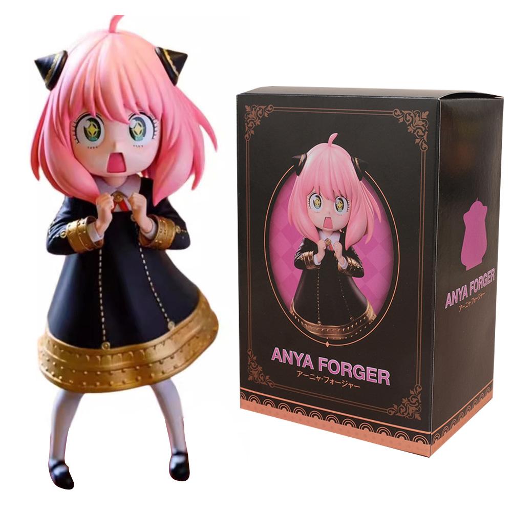 

18CM Anime SPY Family Anya Forger Figure Star Eye Wakuwaku Adorable Standing Model Toy Present Collection Action Figure With box