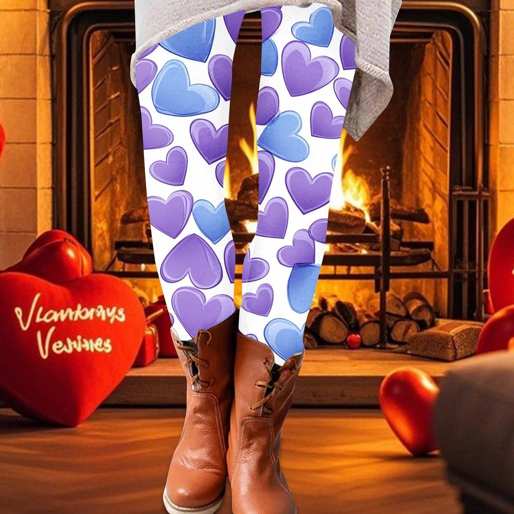 Spodnie damskie z nadrukiem, elastyczne, miękkie, bawełniane, legginsy, codzienne, domowe piżamy