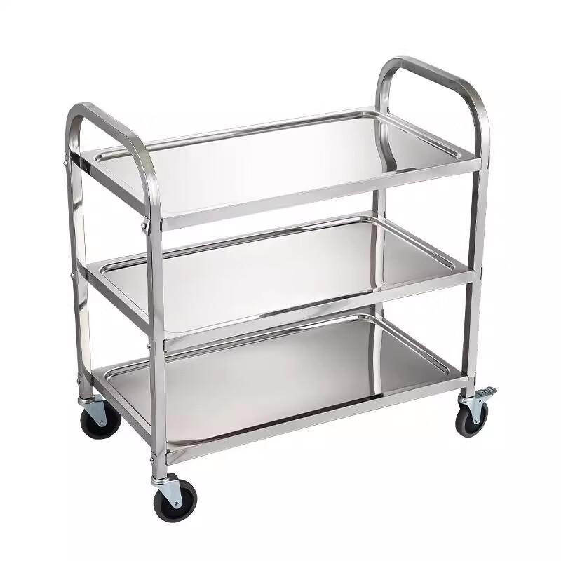 Stainless Steel 3-Tier Commercial Serving Cart
